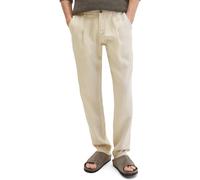 Leinenhose MARC O'POLO "Osby jogger pleats", Herren, Gr. 36, Länge 30, grau silk, Web, Obermaterial: 100% Leinen, normal, Hosen (97105445-36) grau silk