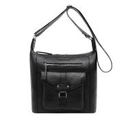 Marc Peter Melbourne Damen Schultertasche I Damen handtasche aus Nappaleder I Vintage Umhängetasche Schwarz