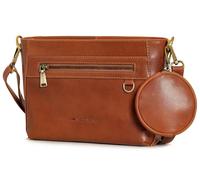 Marc Peter Vintage Umhängetasche Charwig S |Mittelgroße Schultertasche Crossbody Bag aus Leder | Handtasche für Damen - Braun