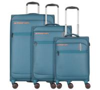 March15 Trading Silhouette 4 Rollen Kofferset 3-teilig mit Dehnfalte grün