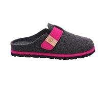 Rohde Damen Pantoffel Filz Hausschuh Klettverschluss Wechselfußbett D.Meran 6812, Größe:38 EU, Farbe:Schwarz