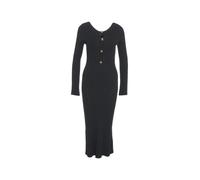 Marciano by GUESS - Ribbed Knit Maxi Dress With Decorative Gold Button - Größe 42 - schwarz