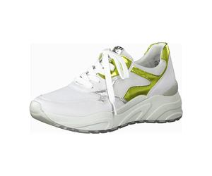 Marco Tozzi 2-2-23747-34/153 WHITE/YELL. M. Sportliche Schnürer FS 2020 für Damen, weiß, Größe 41 EU