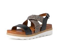 Marco Tozzi 2-2-28401-28/096 BLACK ANT.COMB Riemchensandalen FS 2022 für Damen, schwarz, Größe 40 EU