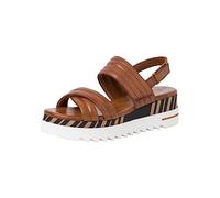 Marco Tozzi 2-2-28730-20 Leder Sandale mit Keilabsatz