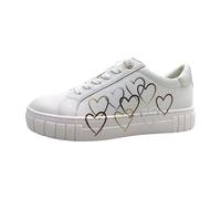 Marco Tozzi Sneaker Damen flach mit Herzdetails Mehrfarbig (White/Gold) Größe 37 EU