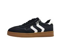 Marco Tozzi Damen Sneaker flach mit Reißverschluss Freizeit, Schwarz (Black/White), 37 EU