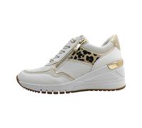 Marco Tozzi Damen Wedge Sneaker 2-23743-42 - vegan mit Reißverschluss Weiß/Dune 41 EU