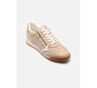 Keilsneaker MARCO TOZZI, Damen, Gr. 37, sand, Lederimitat, Textil, unifarben mit Farbeinsatz, Schuhe, Freizeitschuh, Halbschuh, Schnürschuh mit seitlichem Reißverschluss (42416503-37) sand