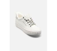Marco Tozzi Damen Sneaker weiches Feel Me Wechselfußbett weiches Innenfutter Modern, weiß (White Comb), 41 EU