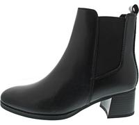 MARCO TOZZI Damen Chelsea Boots mit Lederanteil mit Absatz, Schwarz (Black), 37 EU