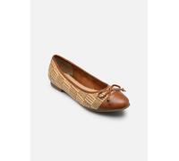 Ballerina MARCO TOZZI, Damen, Gr. 39, cognac kombiniert, Lederimitat, Synthetik, kontrastfarbene Details, Schuhe Ballerina, Schlupfschuh, Businesschuh in veganer Verarbeitung (28870264-39) cognac komb