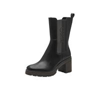MARCO TOZZI by Guido Maria Kretschmer Damen Chelsea Boots mit Blockabsatz mit Reißverschluss, Schwarz (Black/Khaki), 41 EU