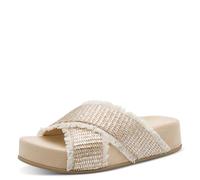 Marco Tozzi by Guido Maria Kretschmer Damen Sandale weiches Feel Me Fußbett Stylisch, metallic (Silver Comb), 37 EU