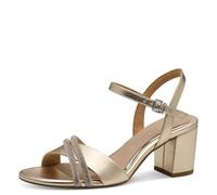 MARCO TOZZI by Guido Maria Kretschmer Damen Sandalen mit Absatz Elegant Blockabsatz, Gold (Gold), 36 EU