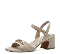Sandalette MARCO TOZZI BY GMK Gr. 39, beige (sand) Damen Schuhe Sandaletten Sommerschuh, Sandale, Blockabsatz,mit GMK-Schmuckelement (19696157-39)