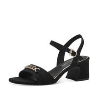 MARCO TOZZI by Guido Maria Kretschmer Damen Sandalen mit Absatz mit Verstellbarem Riemen Elegant, Schwarz (Schwarz), 38 EU