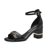 MARCO TOZZI by Guido Maria Kretschmer Damen Sandalen mit Absatz mit Verstellbarem Riemen Hinten geschlossen, Schwarz (Schwarz), 37 EU