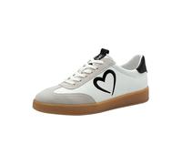 MARCO TOZZI by Guido Maria Kretschmer Damen Sneaker flach mit Schnürsenkeln Freizeit, Weiß (White/Black), 39 EU