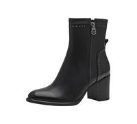 MARCO TOZZI by Guido Maria Kretschmer Damen Stiefeletten mit Absatz aus Kunstleder mit Reißverschluss, Schwarz (Black), 39 EU