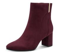 MARCO TOZZI by Guido Maria Kretschmer Damen Stiefeletten Spitz mit Blockabsatz, Rot (Mulberry), 38 EU