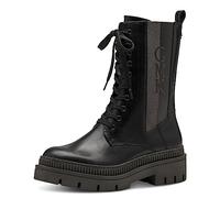 MARCO TOZZI by Guido Maria Kretschmer Damen Stiefeletten zum Schnüren mit Plateau mit Reißverschluss, Schwarz (Black/Dk.Grey), 36 EU