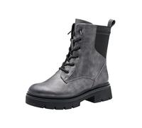 MARCO TOZZI by Guido Maria Kretschmer Damen Stiefeletten zum Schnüren mit Reißverschluss Modern, Silber (Pewter), 37 EU