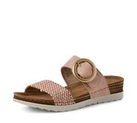 MARCO TOZZI Damen Pantoletten mit Klettverschluss Plateau, Rosa (Rose Comb), 40 EU