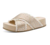 Marco Tozzi by Guido Maria Kretschmer Damen Sandale weiches Feel Me Fußbett Stylisch, metallic (Silver Comb), 40 EU
