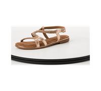 MARCO TOZZI Damen Sandalen mit Absatz Glitzer aus Leder, Mehrfarbig (Rose Met Comb), 40 EU