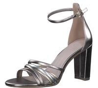 Marco Tozzi Damen-Sandalette, Blockabsatz, weiches FEEL ME Fußbett, Gold/Rot, Größe 40