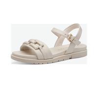 Marco Tozzi Damen Sandalen Modell 2840644 – flach mit Schließe, Beige (Cream), Größe 40
