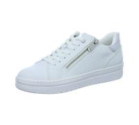 MARCO TOZZI Damen Sneaker flach mit Reißverschluss Vegan, Weiß (White comb), 40 EU