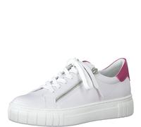 MARCO TOZZI Damen Sneaker flach mit Reißverschluss Vegan, Mehrfarbig (White Pink), 41 EU