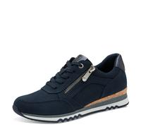 Marco Tozzi Damen-Sneaker – flach, vegan, Freizeit – Navy Comb Blau Größe 42 EU
