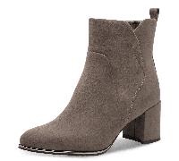 MARCO TOZZI Damen Stiefeletten mit Absatz Spitz mit Reißverschluss, Braun (Pepper), 41 EU