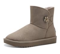 Winterboots MARCO TOZZI Gr. 37, grau (taupe) Damen Schuhe Plateaustiefeletten zum Schlupfen (38992220-37)