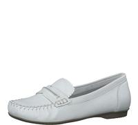 Marco Tozzi Damen, Leder, weiches FEEL ME Fußbett, 2-24225-42 Mokassin, WHITE, 37 EU