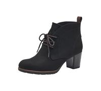 MARCO TOZZI Damen Stiefeletten mit Absatz zum Schnüren Vegan, Schwarz (Black Comb), 41 EU