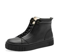 MARCO TOZZI Damen Stiefeletten zum Schnüren ohne Absatz mit Reißverschluss, Schwarz (Black), 38 EU