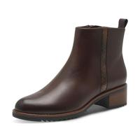 Ankleboots MARCO TOZZI "Marco Tozzi Stiefelette Leder/Textil", Damen, Gr. 40, braun (mocca), Leder, Textil, Casual, Schuhe (89537411-40) mocca