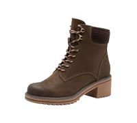 Winterstiefelette MARCO TOZZI, Damen, Gr. 37, dunkelbraun, Nubuklederimitat, Textil, used, Schuhe, Blockabsatz, Schnürboots, Winterboots mit Haken im Bergsteigerlook (98513718-37) dunkelbraun