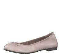 MARCO TOZZI Damen Ballerinas aus Leder mit Schleife, Beige (Nude), 38 EU