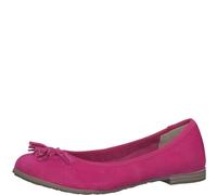 MARCO TOZZI Damen Ballerinas aus Leder mit Schleife, Rosa (Pink), 41 EU