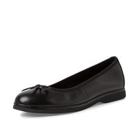 MARCO TOZZI Damen Ballerinas aus Leder mit Schleife, Schwarz (Black), 41 EU
