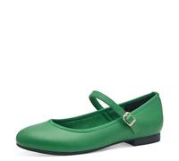 Marco Tozzi Damen Ballerinas mit Riemchen Vegan, Grün (Green), 39 EU
