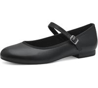 Marco Tozzi Damen Ballerinas mit Riemchen Vegan, Schwarz (Black Nappa), 38 EU