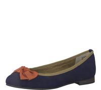 MARCO TOZZI Damen Ballerinas mit Schleife Vegan, Mehrfarbig (Navy Multi), 39 EU