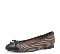 MARCO TOZZI Damen Ballerinas mit Schleife Vegan, Schwarz (Black Comb), 38 EU