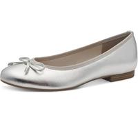 MARCO TOZZI Damen Ballerinas mit Schleife Vegan, Silber (Silver), 40 EU